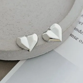 УЦЕНКА Подвеска Сердце 11.1х12.3 мм родиевое покрытие (8005-12-Р-УЦ)