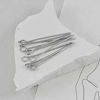 10 шт. Пины с кольцом 30х0.6 мм, родиевое покрытие (6556-30/Р) пины и штифты для бижутерии купить с доставкой по России | Интернет-магазин Viva Beads