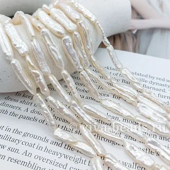 УЦЕНКА 1 шт. Жемчуг палочки ок. 5-6x17-23 мм АА белый (7152-УЦ) купить в #REGION_P# | Заказать в интернет-магазине Viva Beads
