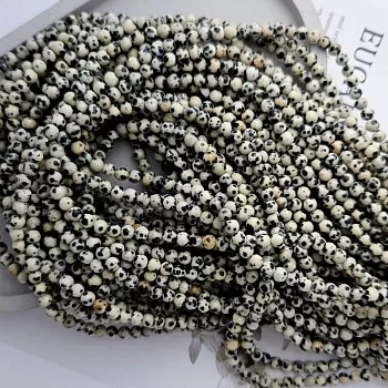 Нить 37 см Яшма далматиновая / порфирит / 4.7 мм гладкие бусины (6357-4) для бижутерии купить с доставкой по России | Интернет‑магазин Viva Beads