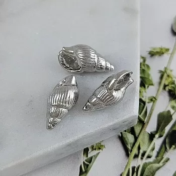 Подвеска Ракушка 18x9 мм родиевое покрытие (9744-Р) купить с доставкой по России | Интернет-магазин Viva Beads