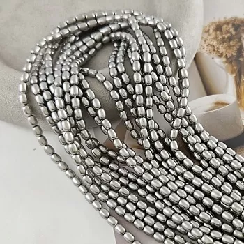 Нить 39 см Жемчуг Майорка рис 3-3.2х4 мм серый (8518-3) купить с доставкой по России | Интернет-магазин Viva Beads