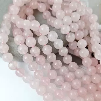 Нить 18.5-19 см Розовый кварц 8.5-8.7 мм бусины гладкий шар (767-8.5) купить в Воронеже | Заказать в интернет-магазине Viva Beads
