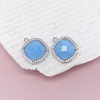 Подвеска кракле с фианитами 16х13.7 мм стекло, родиевое покр. (7802-РГ) Подвеска кракле с фианитами 16х13.7 мм стекло, родиевое покр. (7802-РГ)