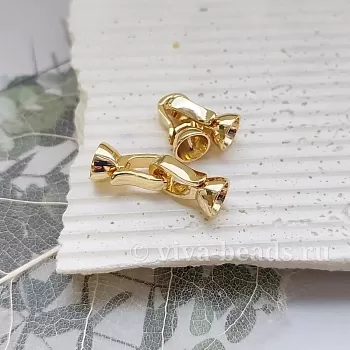 Замок из двух карабинов 25 мм позолота 18К (6909-З) купить в Воронеже | Заказать в интернет-магазине Viva Beads
