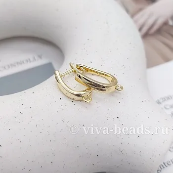 УЦЕНКА Швензы с замком 18х3.5 мм позолота 14К (6310-З-УЦ) купить в Воронеже | Заказать в интернет-магазине Viva Beads
