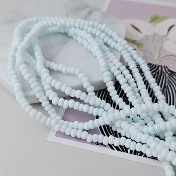 Нить 39 см Бусины рондели ок. 4-4.5х2.3-2.8 мм голубой, керамика (9791-ГОЛ) купить с доставкой по России | Интернет-магазин Viva Beads