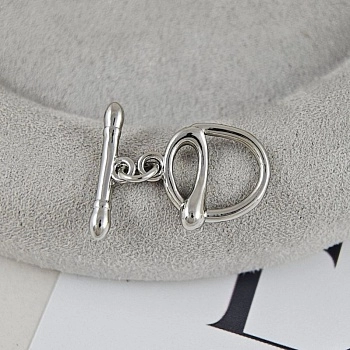 Замок тоггл кольцо 14х16.8 мм родиевое покрытие (9644-Р) замок для украшений купить с доставкой по России | Интернет-магазин Viva Beads