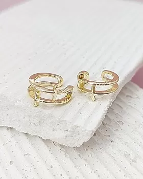 Кафф 13х8 мм позолота 14к (8163-З)