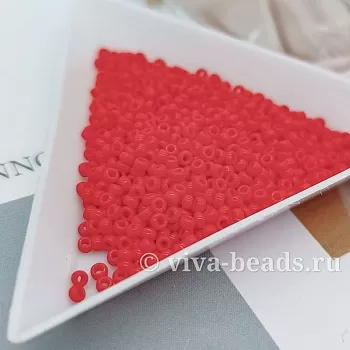7 гр. Бисер японский MIYUKI размер 11 Opaque Vermillion Red, 2x1.3 мм (7316-RR407) 7 гр. Бисер японский MIYUKI размер 11 Opaque Vermillion Red, 2x1.3 мм (7316-RR407)