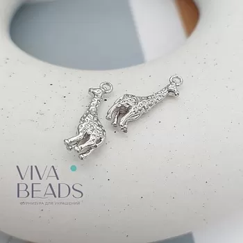 Подвеска Жираф 16.8х6.5 мм родиевое покр. (7508-Р) Подвеска Жираф 16.8х6.5 мм родиевое покр. (7508-Р)