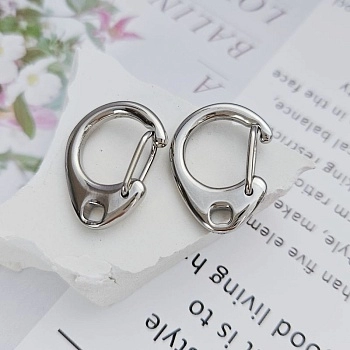 Замок карабин 24.5x18.3x2.9 мм нержавеющая сталь (8695) замок для украшений купить с доставкой по России | Интернет-магазин Viva Beads