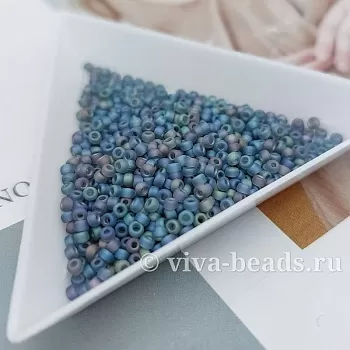 7 гр. Бисер японский MIYUKI размер 11 Matte Transparent Gray AB, 2x1.3 мм (7316-RR152FR) 7 гр. Бисер японский MIYUKI размер 11 Matte Transparent Gray AB, 2x1.3 мм (7316-RR152FR)