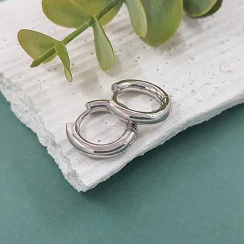 УЦЕНКА Швензы конго, бублики 17х3 мм родиевое покрытие (5584-Р-УЦ)