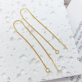 Швензы протяжки 60 мм позолота (3495-З) швензы для серег купить с доставкой по России | Интернет-магазин Viva Beads