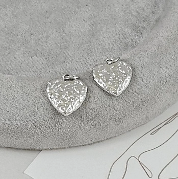 Подвеска Сердце 13.8х12.2 мм родиевое покрытие (9542-Р) купить с доставкой по России | Интернет-магазин Viva Beads