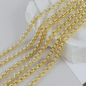 50 см Цепь РОЛО звено 3.6х1.5 мм текстурированная, позолота 14К (9614-З) купить с доставкой по России | Интернет-магазин Viva Beads