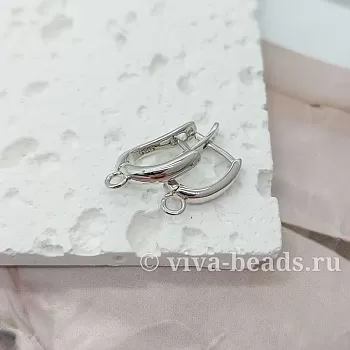 Швензы с замком 15 мм родиевое покр. (5223-Р) купить в Воронеже | Заказать в интернет-магазине Viva Beads
 Швензы с замком 15 мм родиевое покр. (5223-Р) купить в Воронеже | Заказать в интернет-магазине Viva Beads
