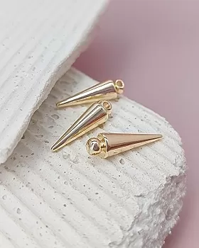 Подвеска Шип 20х5.8 мм позолота 14К (6605-20-З) купить с доставкой по России | Интернет-магазин Viva Beads