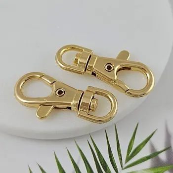 УЦЕНКА Замок овальный карабин 38.3 мм позолота 14К (8579-З-УЦ) купить в Воронеже | Заказать в интернет-магазине Viva Beads
