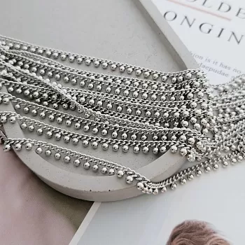 10 см Цепь с шариками 3 мм /шарик/ родиевое покр. (8013-Р) купить в Воронеже | Заказать в интернет-магазине Viva Beads
