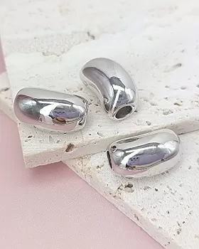 УЦЕНКА Бусина 18.7х11.6х10.5 мм родиевое покрытие (8047-Р-УЦ) купить в Воронеже | Заказать в интернет-магазине Viva Beads
