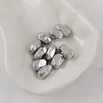 УЦЕНКА 1 шт. Бусина разделитель овальная 11.4х7х5.8 мм родиевое покрытие (10098-Р-УЦ)