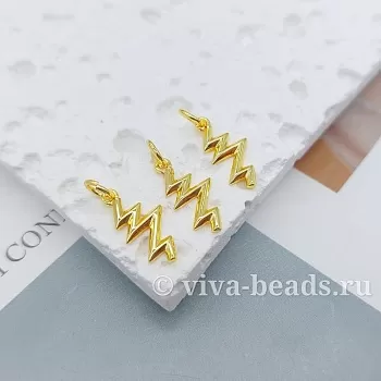 Подвеска Молния 15.5x9x1 мм позолота (7280-З) Подвеска Молния 15.5x9x1 мм позолота (7280-З)
