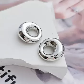 Подвеска Бублик 13 мм родиевое покрытие (8661-Р) купить с доставкой по России | Интернет-магазин Viva Beads