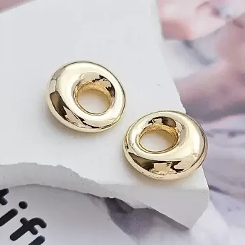 Подвеска Бублик 13 мм позолота (8661-З) купить с доставкой по России | Интернет-магазин Viva Beads