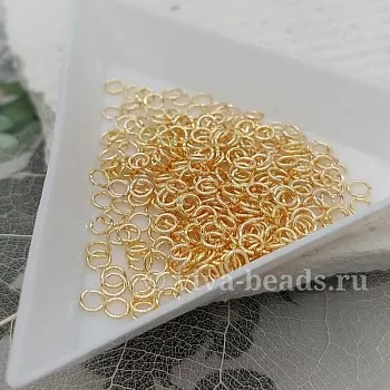 20 шт. Колечки соединительные 3х0.5 мм позолота (6709-З) соединительные колечки и кольца-коннекторы купить с доставкой по России | Интернет-магазин Viva Beads