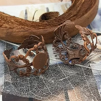 Основа для кольца ажурная под медь (1270-М) купить с доставкой по России | Интернет-магазин Viva Beads