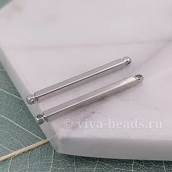 Коннектор палочка 30x2x2 мм родиевое покр. (3488-30-Р) Коннектор палочка 30x2x2 мм родиевое покр. (3488-30-Р)