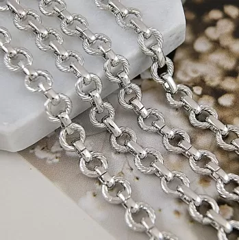 10 см Цепь фантазийная толщиной 6.4 мм, родиевое покрытие (9713-Р) купить с доставкой по России | Интернет-магазин Viva Beads