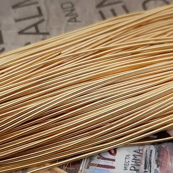 5 гр. Канитель мягкая 1 мм т. золото (3468) купить в #REGION_P# | Заказать в интернет-магазине Viva Beads
