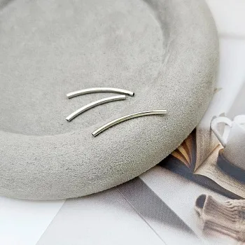 УЦЕНКА Бусина трубочка 25x1.5 мм родиевое покрытие (8450/1.5-25-Р-УЦ) купить с доставкой по России | Интернет-магазин Viva Beads