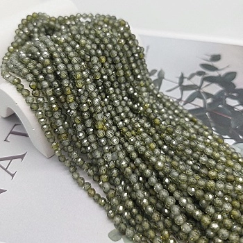 Нить 18 см Фианиты 3 мм граненые бусины, зеленый (5472-СЗЕЛ) купить в Воронеже | Заказать в интернет-магазине Viva Beads

