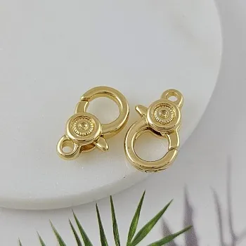 УЦЕНКА Замок карабин 22.7х13.3 мм, позолота 14К (9949-З-УЦ) купить в Воронеже | Заказать в интернет-магазине Viva Beads
