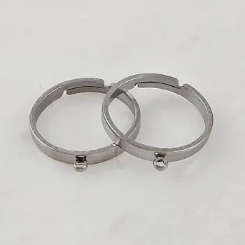 Основа для кольца с петлей свободный размер, нержавеющая сталь (7767) купить с доставкой по России | Интернет-магазин Viva Beads