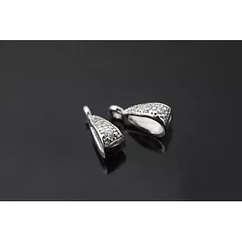 Бейл с цирконами 3.8*10 мм родевое покр. Ю. Корея (2200) купить с доставкой по России | Интернет-магазин Viva Beads