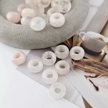 1 шт. Бусина подвеска бублик 14x7-8 мм розовый кварц (5099) для бижутерии купить с доставкой по России | Интернет‑магазин Viva Beads