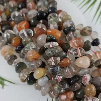 Нить 19 см Кварц микс 10-12 мм бусины фри форм, галтовка (9937-КМ) купить в Воронеже | Заказать в интернет-магазине Viva Beads
