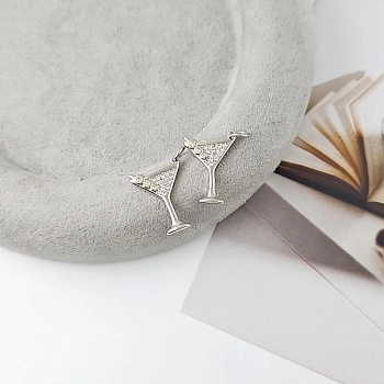 Подвеска Бокал с фианитами 18x13 мм родиевое покрытие (9219-Р) купить с доставкой по России | Интернет-магазин Viva Beads