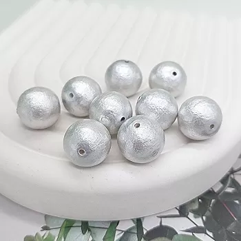 1 шт. Жемчуг хлопковый серебристый 16 мм (4357) купить в #REGION_P# | Заказать в интернет-магазине Viva Beads
