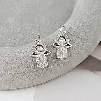 Подвеска Рука Фатимы с фианитами 15.8x10.3 мм родиевое покрытие (9320-Р) Подвеска Рука Фатимы с фианитами 15.8x10.3 мм родиевое покрытие (9320-Р)