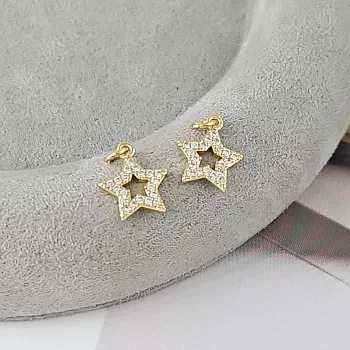 Подвеска Звезда 11.7х10 мм с фианитами позолота 14К (8115-З) Подвеска Звезда 11.7х10 мм с фианитами позолота 14К (8115-З)