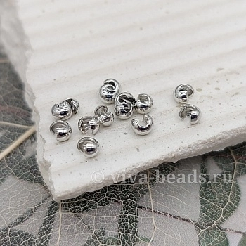 1 шт. Декоративные укрывные бусины 2 мм родиевое покр. (6893-Р) купить с доставкой по России | Интернет-магазин Viva Beads