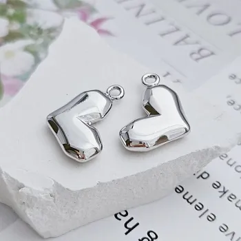 УЦЕНКА Подвеска Сердце 20х14.6 мм родиевое покрытие (8669-Р-УЦ)