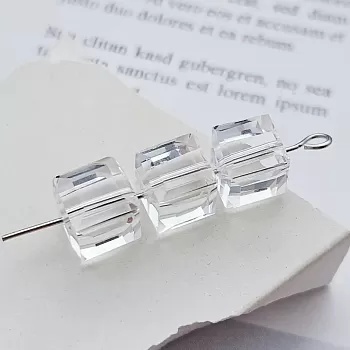 УЦЕНКА 1 шт. Бусина куб ок. 8 мм прозрачный хрустальное стекло (8642-ПР-УЦ) купить с доставкой по России | Интернет-магазин Viva Beads