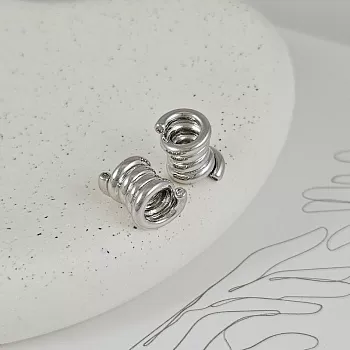 1 шт. Бусина Пружинка с фианитами 12.8х11.5х8.8 мм родиевое покрытие (9477-Р) купить с доставкой по России | Интернет-магазин Viva Beads